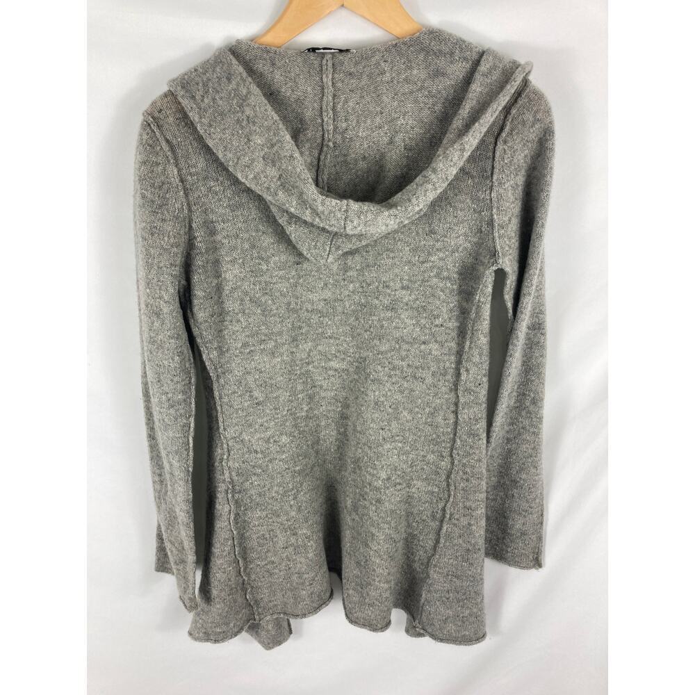 Cabi 100% Lambs Wool Grey Hoodied Cardigan Sweater Size Small - Picture 4 of 4